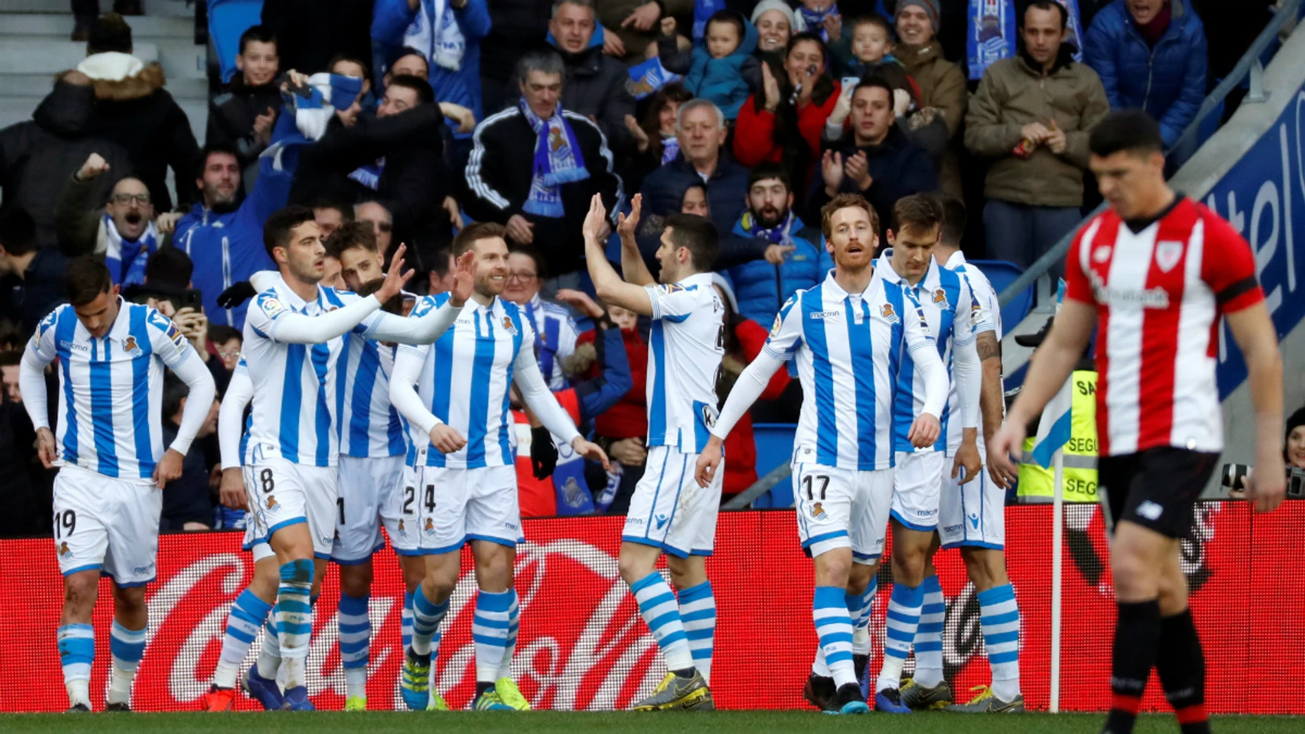 La Real Sociedad celebra un gol ante el Athletic La Real Sociedad celebra un gol ante el Athletic