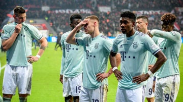 Los jugadores del Bayern, decepcionados