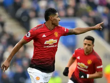 Rashford celebra un gol Rashford celebra un gol