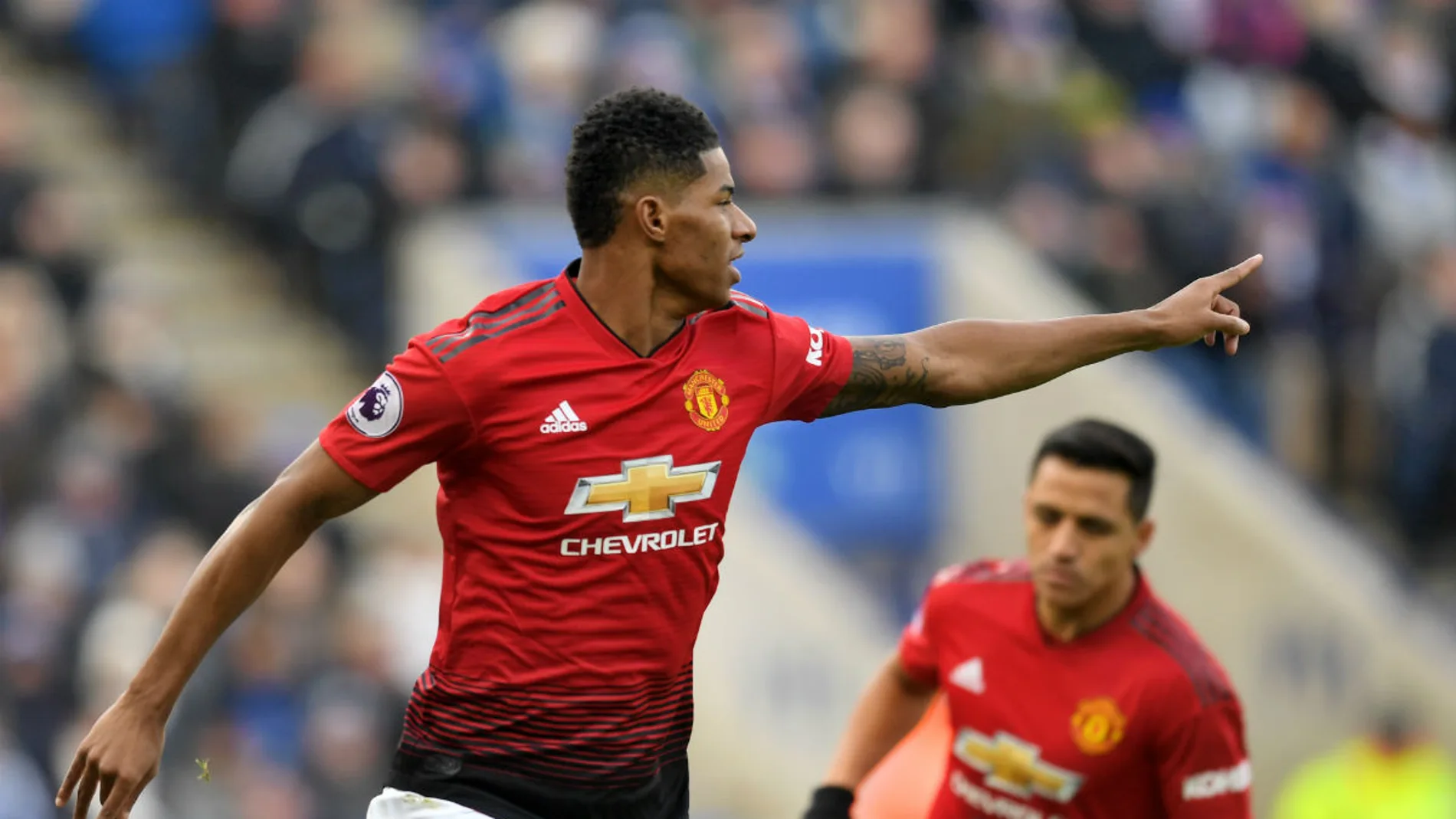 Rashford celebra un gol Rashford celebra un gol