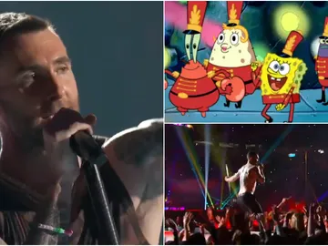 Maroon 5 y Bob Esponja, estrellas de la Super Bowl Maroon 5 y Bob Esponja, estrellas de la Super Bowl