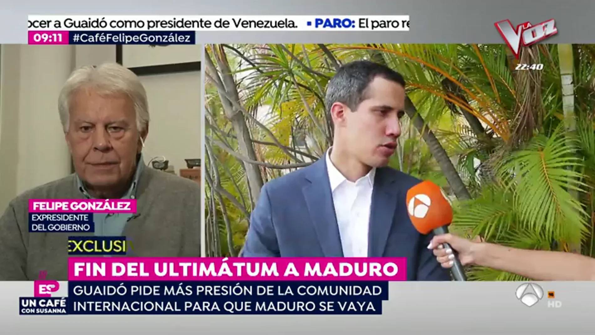Felipe González: "Si a Maduro le quedara dignidad ya se habría ido porque ha destruído el país"