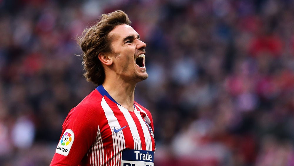 Griezmann celebra un gol con el Atlético