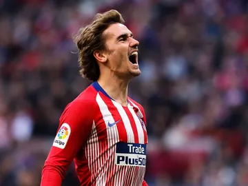 Griezmann celebra un gol con el Atlético Griezmann celebra un gol con el Atlético