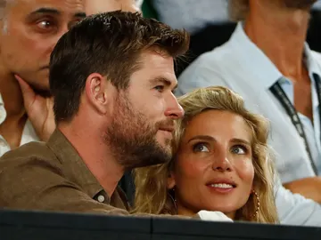 Chris Hemsworth y Elsa Pataky en el Open de Australia Chris Hemsworth y Elsa Pataky en el Open de Australia
