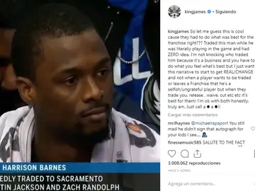 LeBron James critica el traspaso de Harrison Barnes en pleno partido LeBron James critica el traspaso de Harrison Barnes en pleno partido