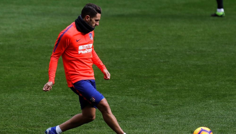 Koke se entrena con el Atlético de Madrid