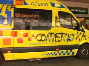 Huelga de ambulancias en Galicia Huelga de ambulancias en Galicia