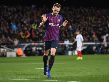 Rakitic, durante un partido con el Barcelona Rakitic, durante un partido con el Barcelona