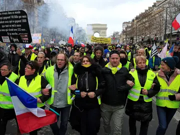 Protesta de los chalecos amarillos en París Protesta de los chalecos amarillos en París