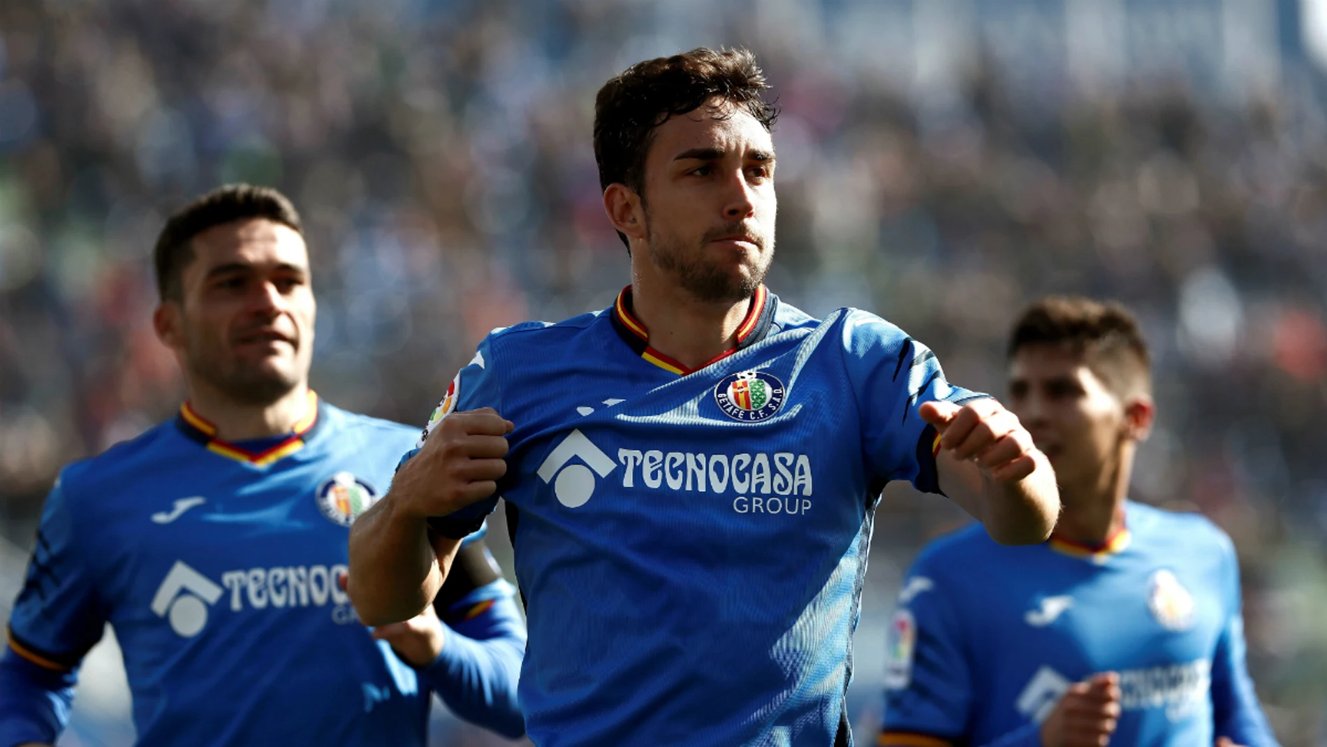 Mata celebra un gol con el Getafe Mata celebra un gol con el Getafe