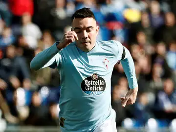 Iago Aspas, en acción contra el Getafe Iago Aspas, en acción contra el Getafe