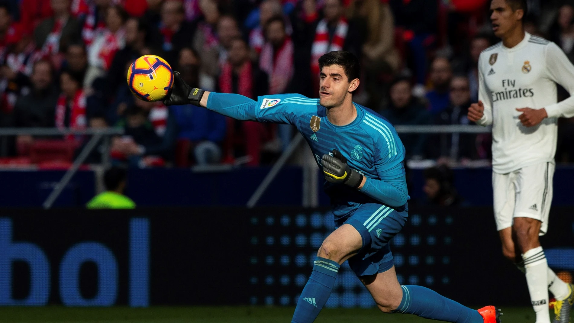 Thibaut Courtois, durante el partido contra el Atlético de Madrid Thibaut Courtois, durante el partido contra el Atlético de Madrid