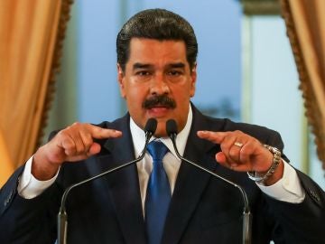 Nicolás Maduro durante una rueda de prensa