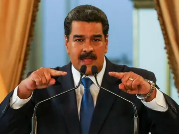 Nicolás Maduro durante una rueda de prensa Nicolás Maduro durante una rueda de prensa