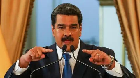 Nicolás Maduro durante una rueda de prensa Nicolás Maduro durante una rueda de prensa