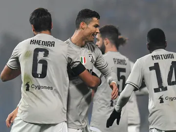 Cristiano celebra un gol de la Juventus Cristiano celebra un gol de la Juventus