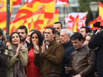 Albert Rivera, Beñoga Villacís y Manuel Valls