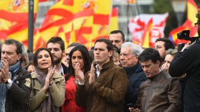 Albert Rivera, en la manifestación contra Sánchez: 