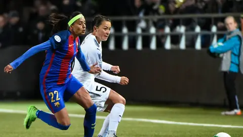 Andressa Alves, durante un partido del Barcelona femenino Andressa Alves, durante un partido del Barcelona femenino