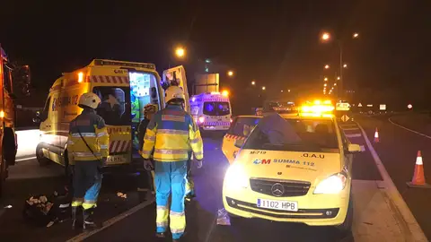 Accidente en la A-4 a la altura de Pinto Accidente en la A-4 a la altura de Pinto