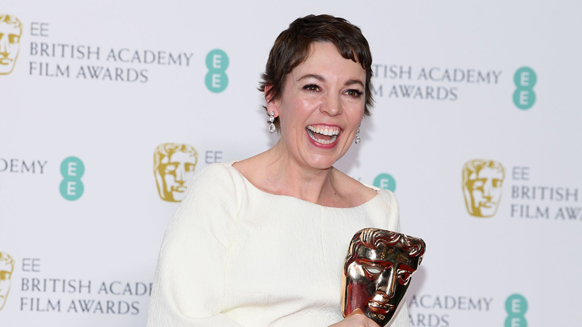 Olivia Colman con su Premios BAFTA