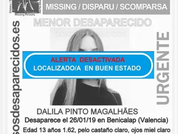 Encuentran a la menor de 13 años desaparecida desde el 26 de enero Encuentran a la menor de 13 años desaparecida desde el 26 de enero