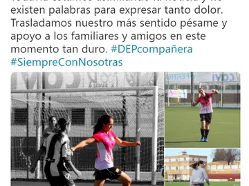 La Rambla Femenino muestra su pésame por la muerte de Raquel Delgado La Rambla Femenino muestra su pésame por la muerte de Raquel Delgado