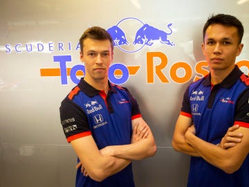 Alexander Albon y Daniil Kvyat, los pilotos de Toro Rosso