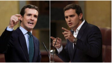 Pablo Casado y Albert Rivera, duelo por liderar la oposición 