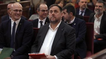 El exvicepresidente de la Generalitat, Orio Junqueras y el exconseller de Asuntos Exteriores de Cataluña, Raül Romeva