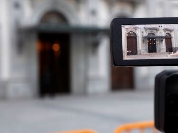 Imagen del Tribunal Supremo a través del visor de una cámara
