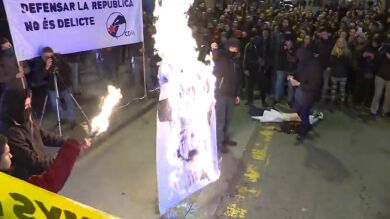 Las imágenes de las manifestaciones en Cataluña en contra del juicio al 'procés'