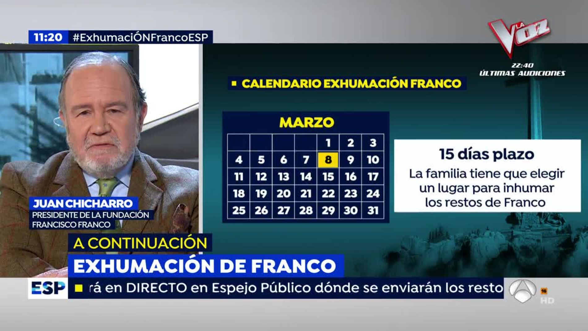  El presidente de la Fundaci&oacute;n Francisco Franco, Juan Chicharro