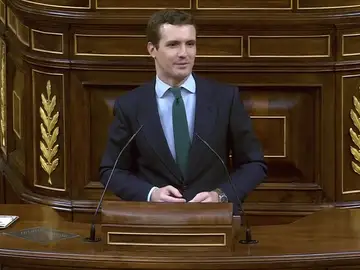 Casado llama a Sánchez "el presidente de la mentira": "Ha traicionado la Constitución" Casado llama a Sánchez "el presidente de la mentira": "Ha traicionado la Constitución"