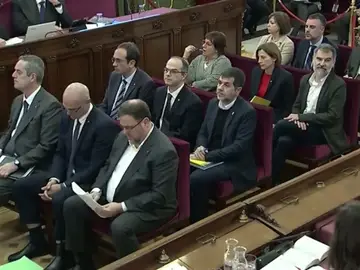Los procesados durante el juicio del 'procés' en el Tribunal Supremo Los procesados durante el juicio del 'procés' en el Tribunal Supremo
