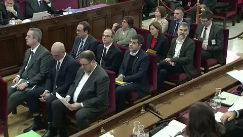 Los procesados durante el juicio del 'procés' en el Tribunal Supremo Los procesados durante el juicio del 'procés' en el Tribunal Supremo