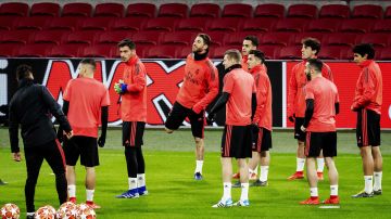 Los jugadores del Real Madrid se entrenan en Ajax