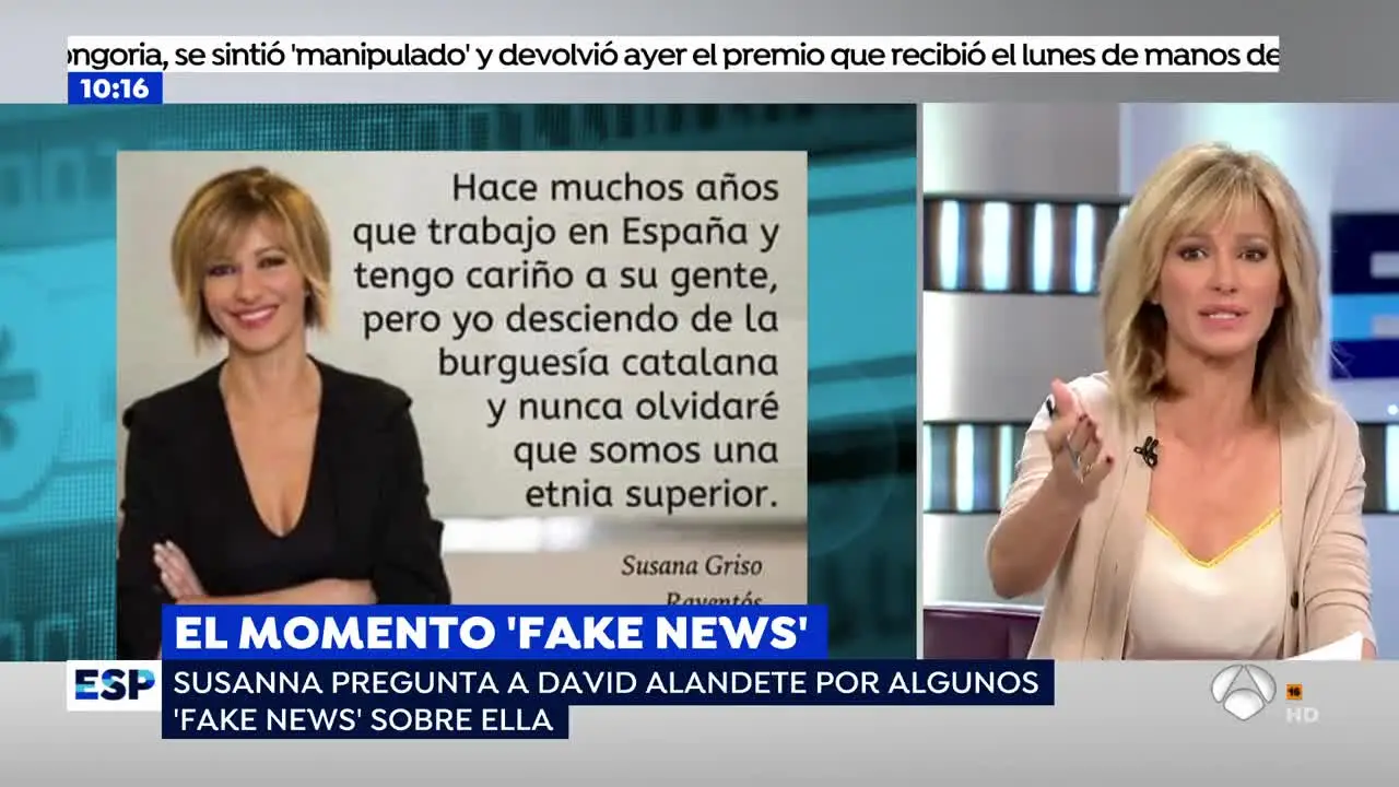 Susanna Griso en 'Espejo Público'.
