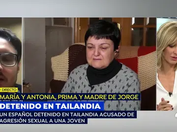 La agonía de la madre de Jorge, el español acusado de violación en Tailandia: "Mi hijo es inocente" La agonía de la madre de Jorge, el español acusado de violación en Tailandia: "Mi hijo es inocente"