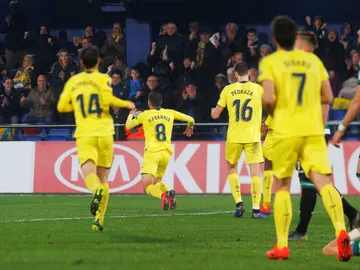 Fornals celebra su gol ante el Sporting Fornals celebra su gol ante el Sporting