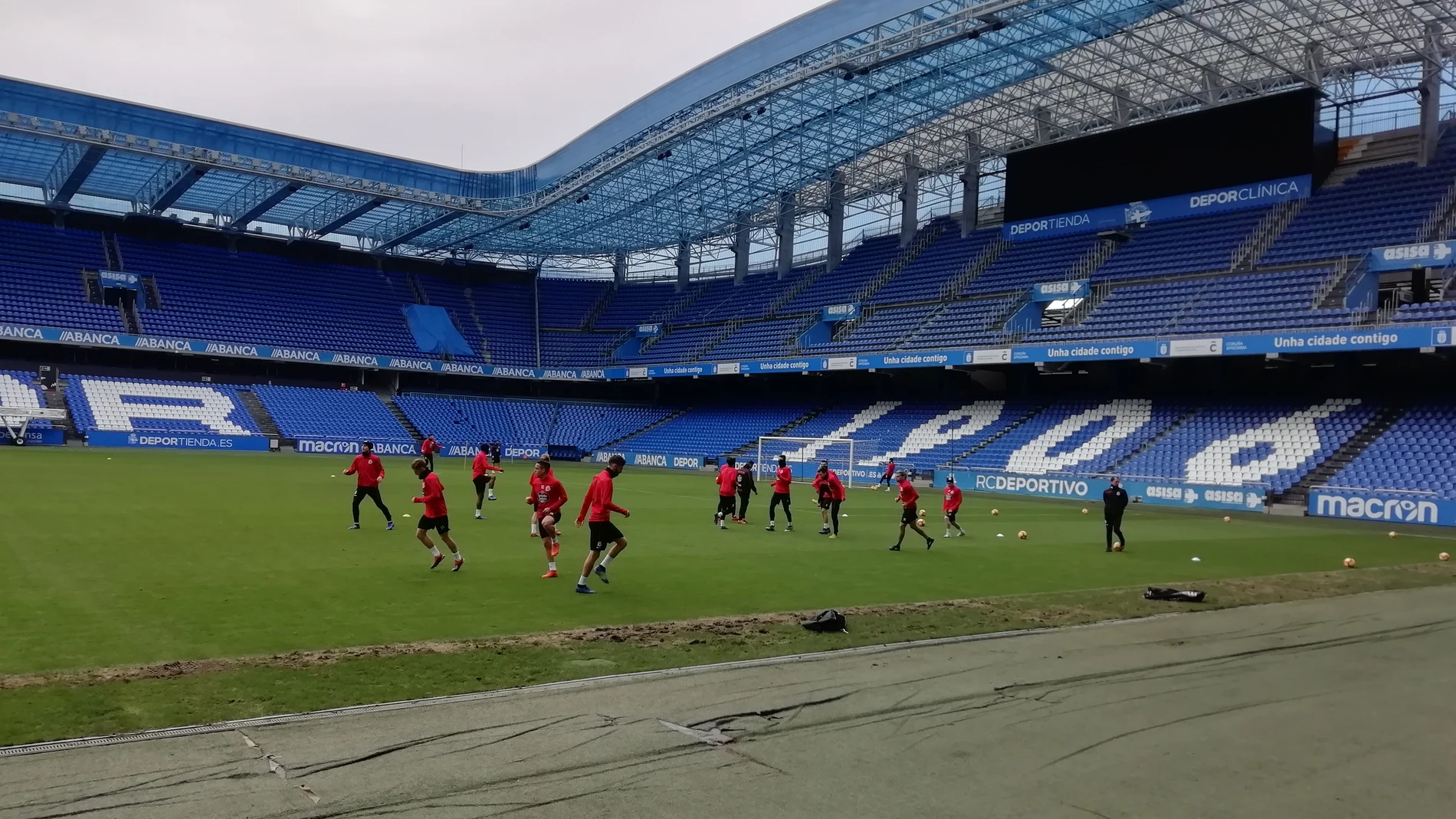 Entrenamiento en Riazor Entrenamiento en Riazor