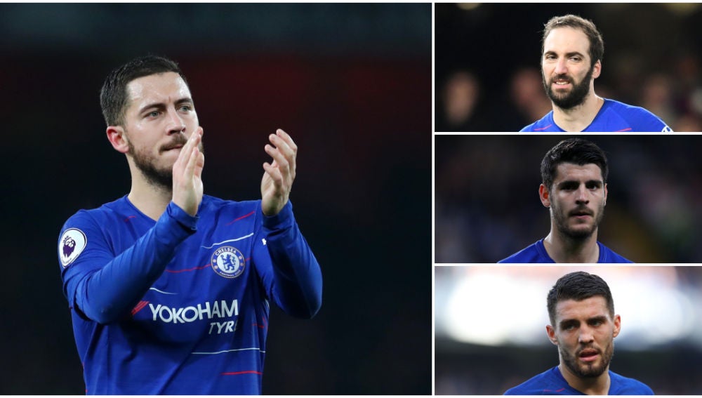 Hazard, Higuaín, Morata y Kovacic