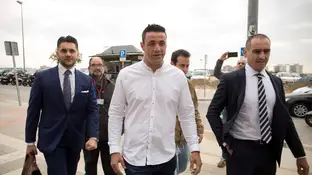 Llegada de David Serrano, y sus abogados a los juzgados de Málaga Llegada de David Serrano, y sus abogados a los juzgados de Málaga