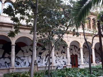 Imagen del grafiti de mil metros cuadrados en el Centro del Carmen de Valencia Imagen del grafiti de mil metros cuadrados en el Centro del Carmen de Valencia