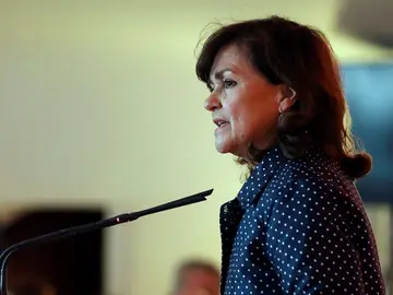 Carmen Calvo en la convención del Partido Socialista Europeo Carmen Calvo en la convención del Partido Socialista Europeo