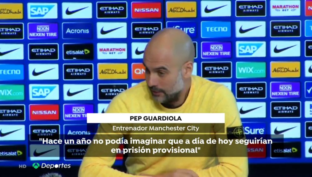 Guardiola, sobre los acusados en el juicio del 'procés': "Han sido acusados de delitos que no hicieron"