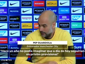 Guardiola, sobre los acusados en el juicio del 'procés': "Han sido acusados de delitos que no hicieron" Guardiola, sobre los acusados en el juicio del 'procés': "Han sido acusados de delitos que no hicieron"