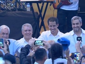 Guaidó llega a concierto en Cúcuta y se junta a Duque, Piñera, Abdo y Almagro