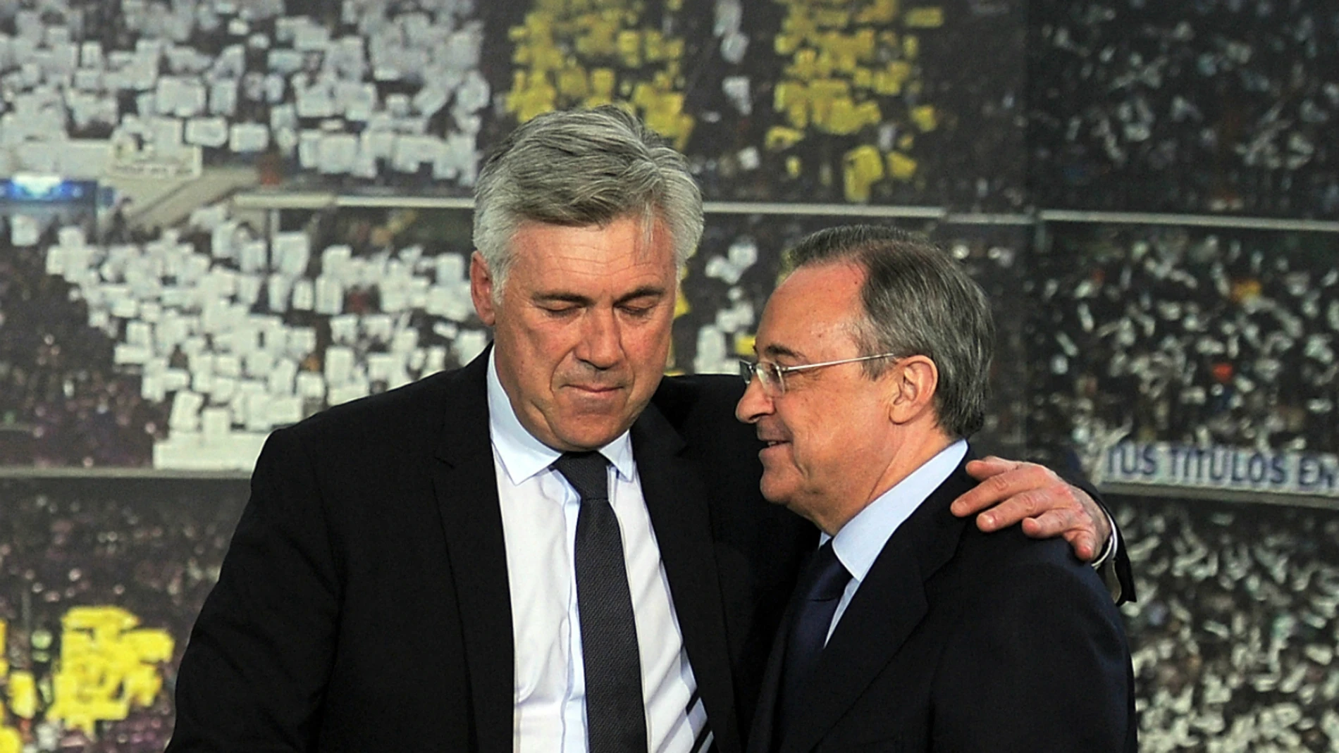 Carlo Ancelotti, con Florentino Pérez Carlo Ancelotti, con Florentino Pérez